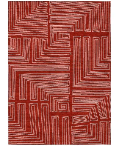 Addison Chantille Machine Washable Acn1045 5'x7'6" Area Rug In Red