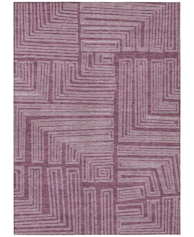 Addison Chantille Machine Washable Acn1045 8'x10' Area Rug In Eggplant