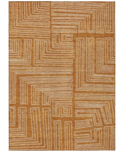 Addison Chantille Machine Washable Acn1045 8'x10' Area Rug In Paprika