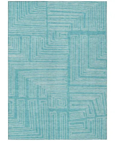 Addison Chantille Machine Washable Acn1045 8'x10' Area Rug In Turquoise