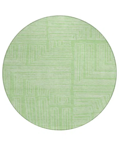 Addison Chantille Machine Washable Acn1045 8'x8' Round Area Rug In Mint