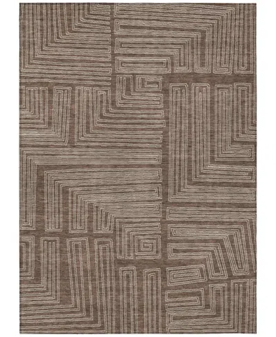 Addison Chantille Machine Washable Acn1045 9'x12' Area Rug In Brown