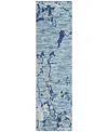 Addison Chantille Machine Washable Acn1046 2'3"x7'6" Runner Area Rug In Denim