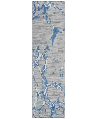 Addison Chantille Machine Washable Acn1046 2'3"x7'6" Runner Area Rug In Gray