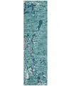 Addison Chantille Machine Washable Acn1046 2'3"x7'6" Runner Area Rug In Teal