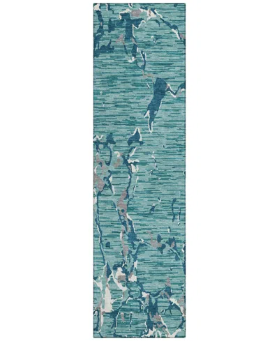 Addison Chantille Machine Washable Acn1046 2'3"x7'6" Runner Area Rug In Teal