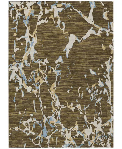 Addison Chantille Machine Washable Acn1046 8'x10' Area Rug In Coffee