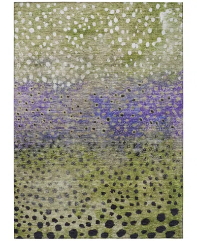 Addison Chantille Machine Washable Acn1074 5'x7'6" Area Rug In Green