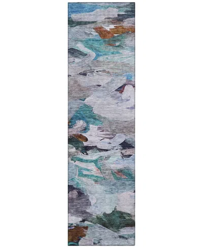 Addison Chantille Machine Washable Acn1075 2'3"x7'6" Runner Area Rug In Blue