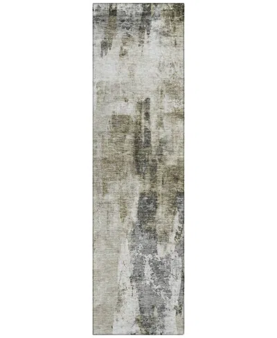 Addison Chantille Machine Washable Acn1076 2'3"x7'6" Runner Area Rug In Taupe