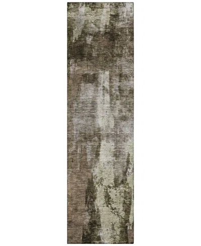 Addison Chantille Machine Washable Acn1077 2'3"x7'6" Runner Area Rug In Brown
