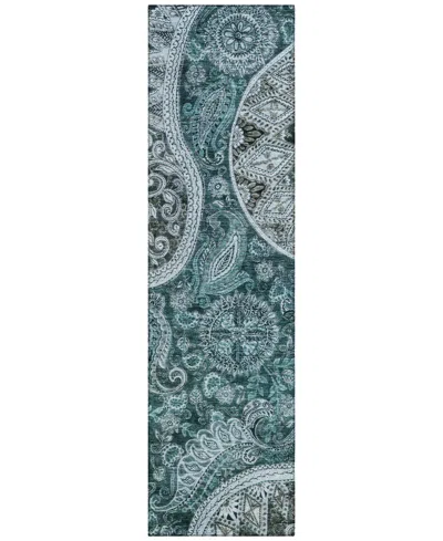 Addison Chantille Machine Washable Acn1078 2'3"x7'6" Runner Area Rug In Teal