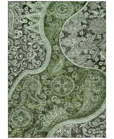 Addison Chantille Machine Washable Acn1078 2'6"x3'10" Area Rug In Olive