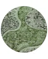 Addison Chantille Machine Washable Acn1078 8'x8' Round Area Rug In Olive