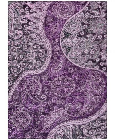 Addison Chantille Machine Washable Acn1078 9'x12' Area Rug In Purple