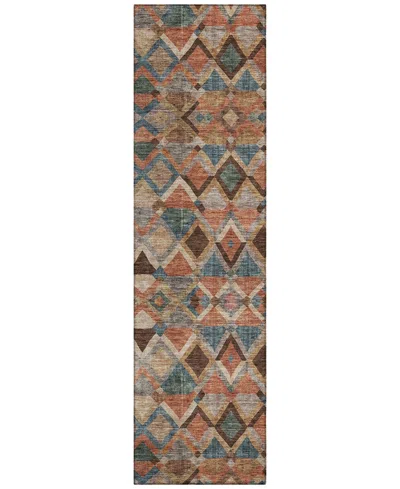 Addison Chantille Machine Washable Acn1080 2'3"x7'6" Runner Area Rug In Brown