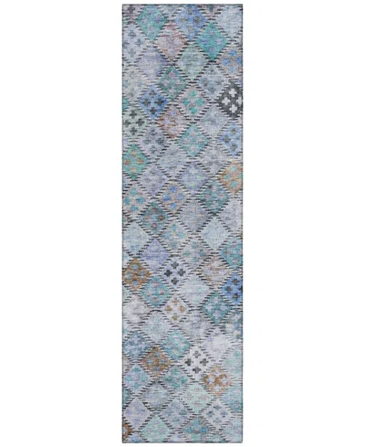 Addison Chantille Machine Washable Acn1081 2'3"x7'6" Runner Area Rug In Blue