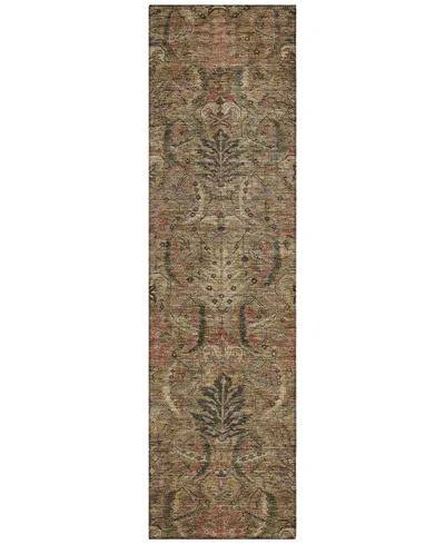 Addison Chantille Machine Washable Acn1082 2'3"x7'6" Runner Area Rug In Brown