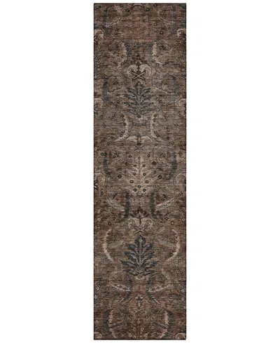 Addison Chantille Machine Washable Acn1082 2'3"x7'6" Runner Area Rug In Cocoa