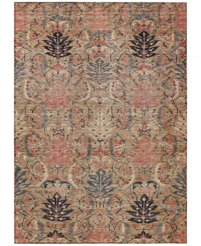 Addison Chantille Machine Washable Acn1082 5'x7'6" Area Rug In Khaki