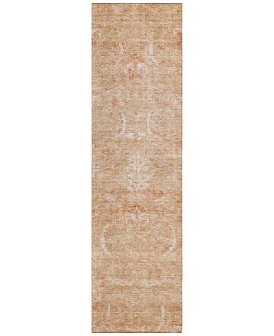 Addison Chantille Machine Washable Acn1083 2'3"x7'6" Runner Area Rug In Salmon