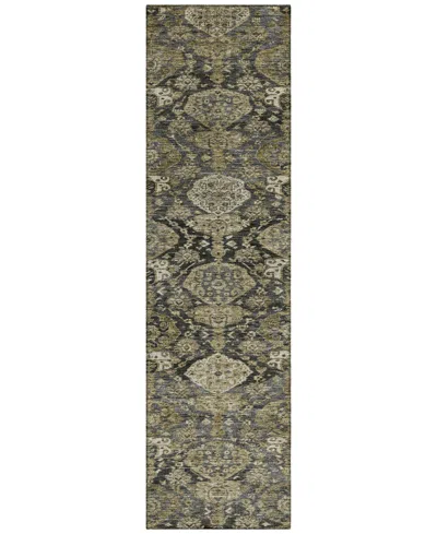 Addison Chantille Machine Washable Acn1084 2'3"x7'6" Runner Area Rug In Charcoal