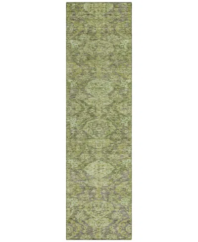 Addison Chantille Machine Washable Acn1084 2'3"x7'6" Runner Area Rug In Green