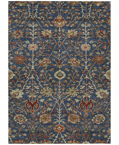 Addison Chantille Machine Washable Acn1085 5'x7'6" Area Rug In Navy