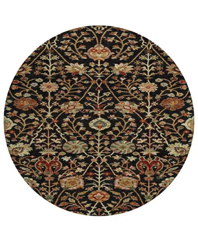 Addison Chantille Machine Washable Acn1085 8'x8' Round Area Rug In Black