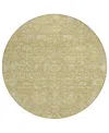 Addison Chantille Machine Washable Acn1086 8'x8' Round Area Rug In Tan