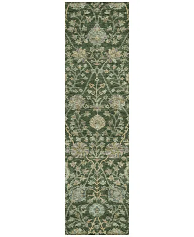 Addison Chantille Machine Washable Acn1087 2'3"x7'6" Runner Area Rug In Green