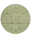 Addison Chantille Machine Washable Acn1087 8'x8' Round Area Rug In Mint