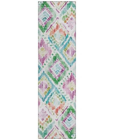 Addison Chantille Machine Washable Acn1088 2'3"x7'6" Runner Area Rug In Teal
