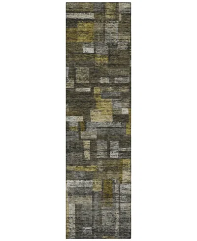 Addison Chantille Machine Washable Acn1090 2'3"x7'6" Runner Area Rug In Charcoal