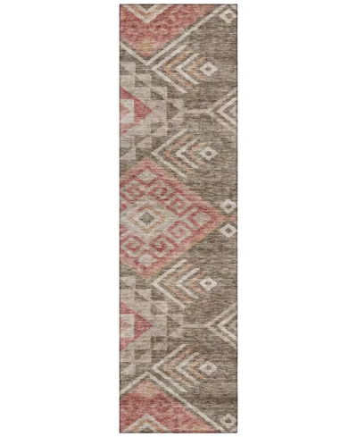 Addison Chantille Machine Washable Acn1091 2'3"x7'6" Runner Area Rug In Brown