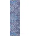 Addison Chantille Machine Washable Acn1091 2'3"x7'6" Runner Area Rug In Navy