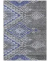 Addison Chantille Machine Washable Acn1091 2'6"x3'10" Area Rug In Charcoal