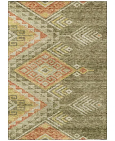 Addison Chantille Machine Washable Acn1091 5'x7'6" Area Rug In Green