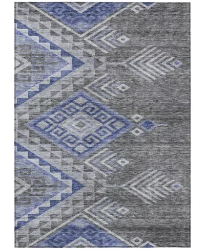 Addison Chantille Machine Washable Acn1091 8'x10' Area Rug In Charcoal