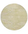 Addison Chantille Machine Washable Acn1091 8'x8' Round Area Rug In Tan
