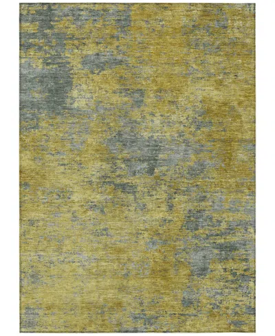 Addison Chantille Machine Washable Acn1093 9'x12' Area Rug In Gold