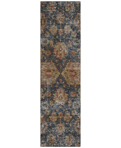 Addison Chantille Machine Washable Acn1094 2'3"x7'6" Runner Area Rug In Navy