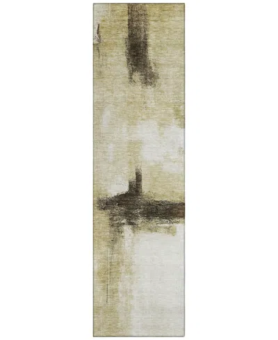 Addison Chantille Machine Washable Acn1097 2'3"x7'6" Runner Area Rug In Wheat
