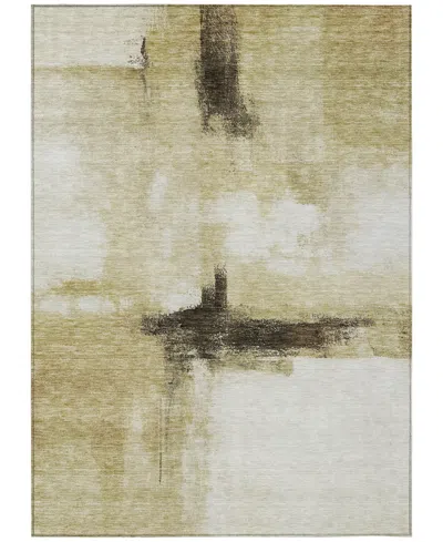 Addison Chantille Machine Washable Acn1097 5'x7'6" Area Rug In Wheat
