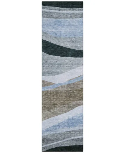 Addison Chantille Machine Washable Acn1098 2'3"x7'6" Runner Area Rug In Brown