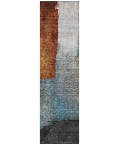 Addison Chantille Machine Washable Acn1100 2'3"x7'6" Runner Area Rug In Copper