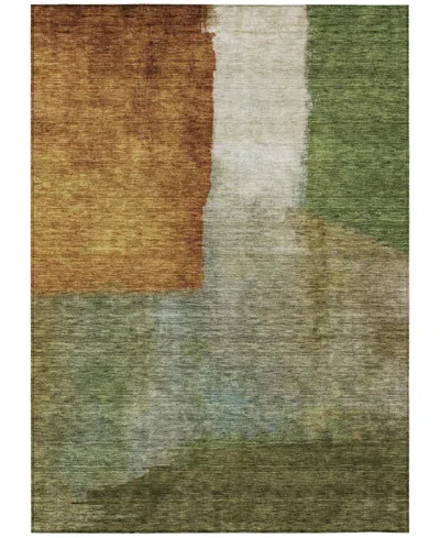 Addison Chantille Machine Washable Acn1100 3'x5' Area Rug In Green