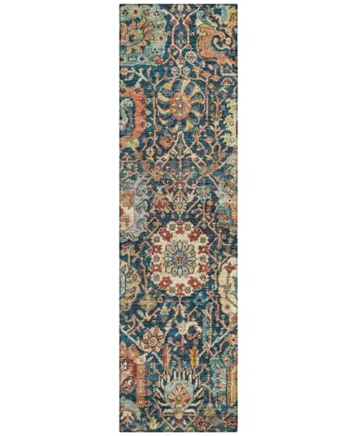 Addison Chantille Machine Washable Acn1101 2'3"x7'6" Runner Area Rug In Navy