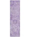Addison Chantille Machine Washable Acn1102 2'3"x7'6" Runner Area Rug In Lavender