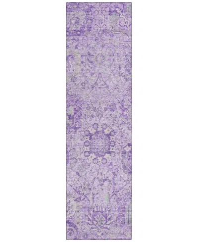 Addison Chantille Machine Washable Acn1102 2'3"x7'6" Runner Area Rug In Lavender